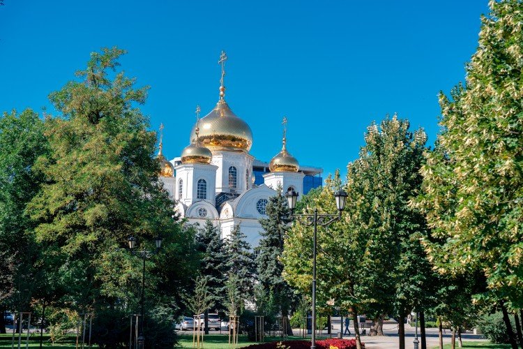 Церковь среди деревьев