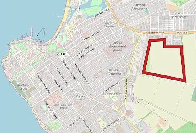 карта Анапы