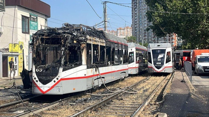 Сгоревший трамвай