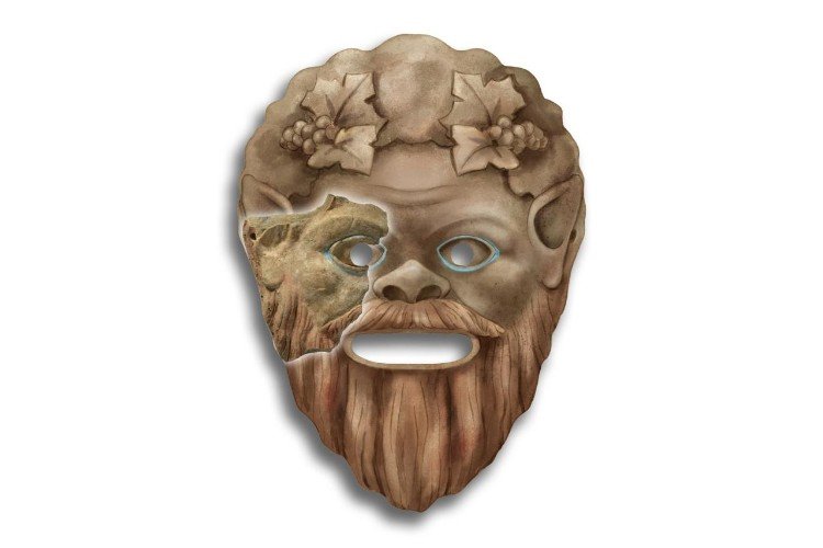 Античная маска сатира