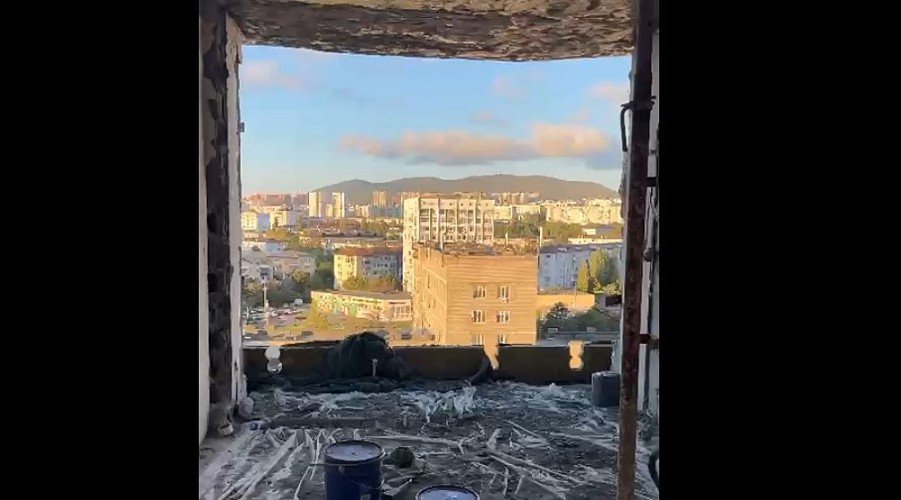 Вид из разрушенной квартиры