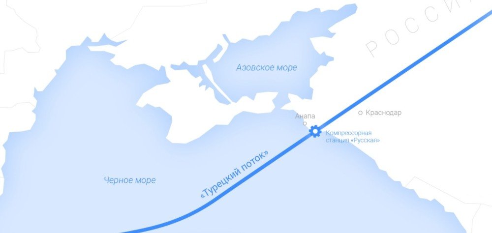 карта Турецкого потока