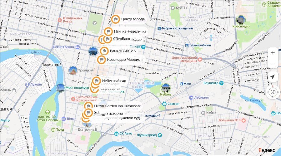 карта города