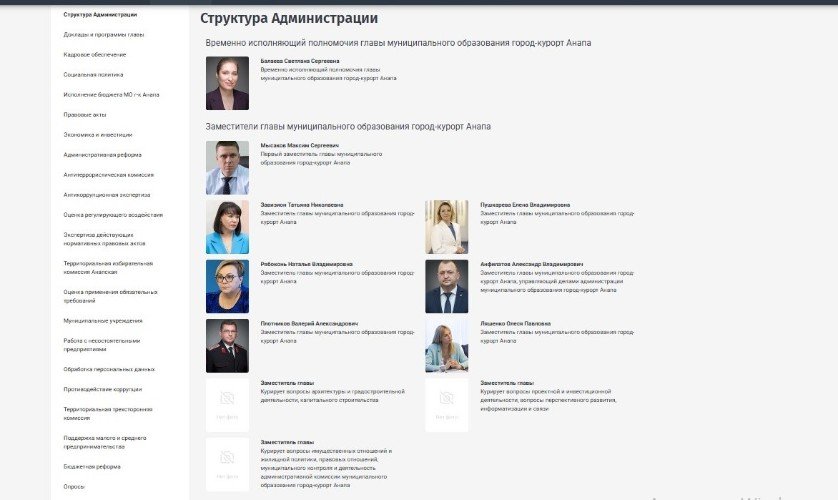 чиновники мэрии Анапы