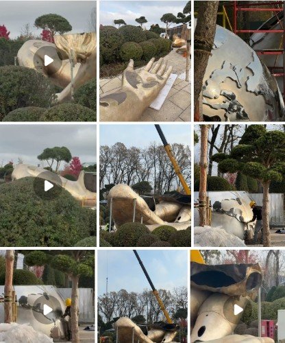 Руки, ноги и глобус: новый арт-объект устанавливают в парке «Краснодар»