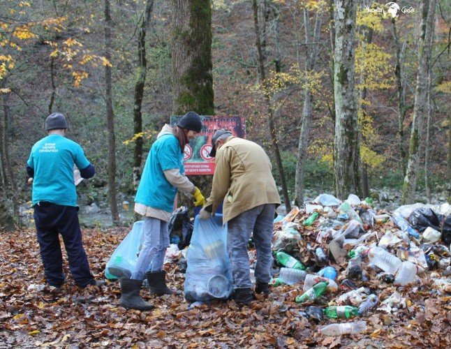 Уборка в сквере
