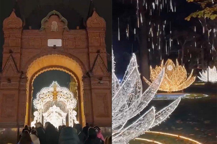 Новогоднюю иллюминацию зажгли в центре Краснодара