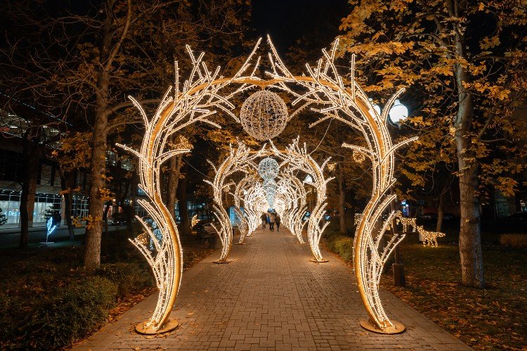 Праздник к нам приходит: новогоднюю иллюминацию зажгли в центре Краснодара