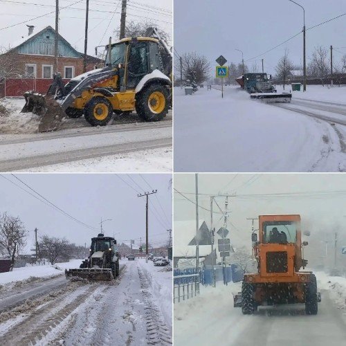Уборка снега на дорогах Кубани
