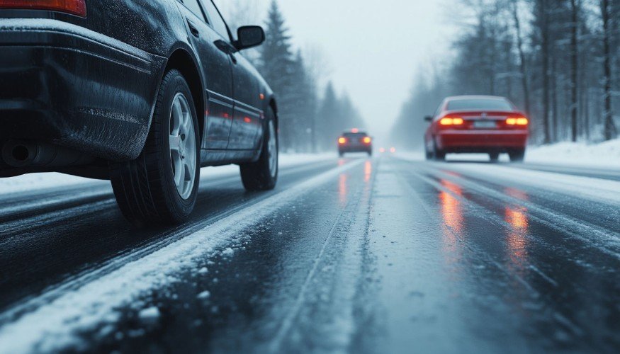 На дорогах скользко: краснодарцев просят не выезжать на летней резине