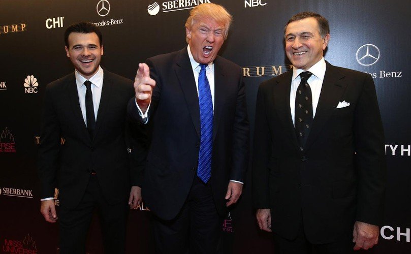 Эмин Агаларов, Дональд Трамп и Арас Агаларов
