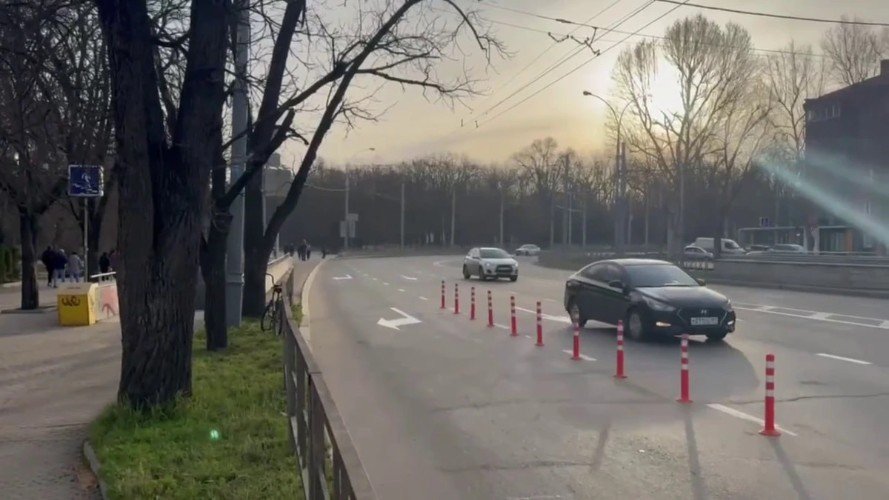 Схема движения напротив Екатерининского зала изменилась в Краснодаре 21 февраля