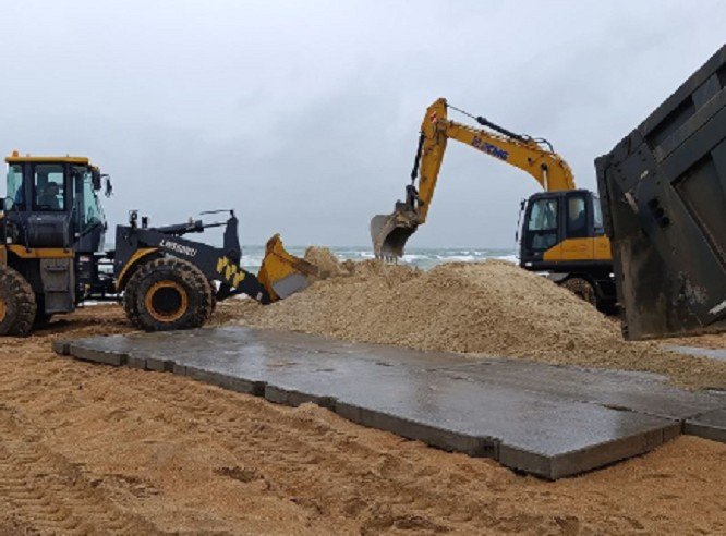 Насыпка песка в Витязево