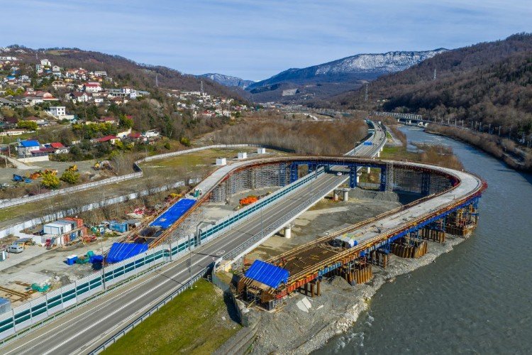 Строительство обхода  Адлере