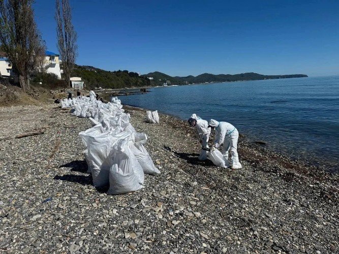 Уборка на пляже