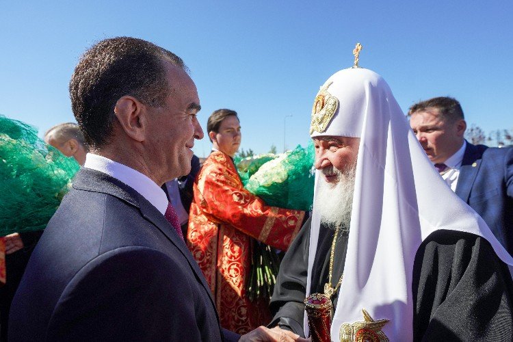 Глава Кубани Вениман Кондратьев и патриарх Кирилл