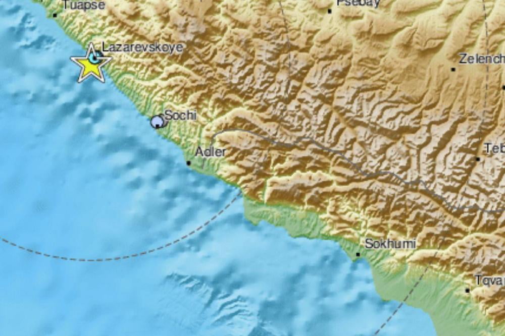 Землетрясение магнитудой 3,4 балла произошло в Сочи