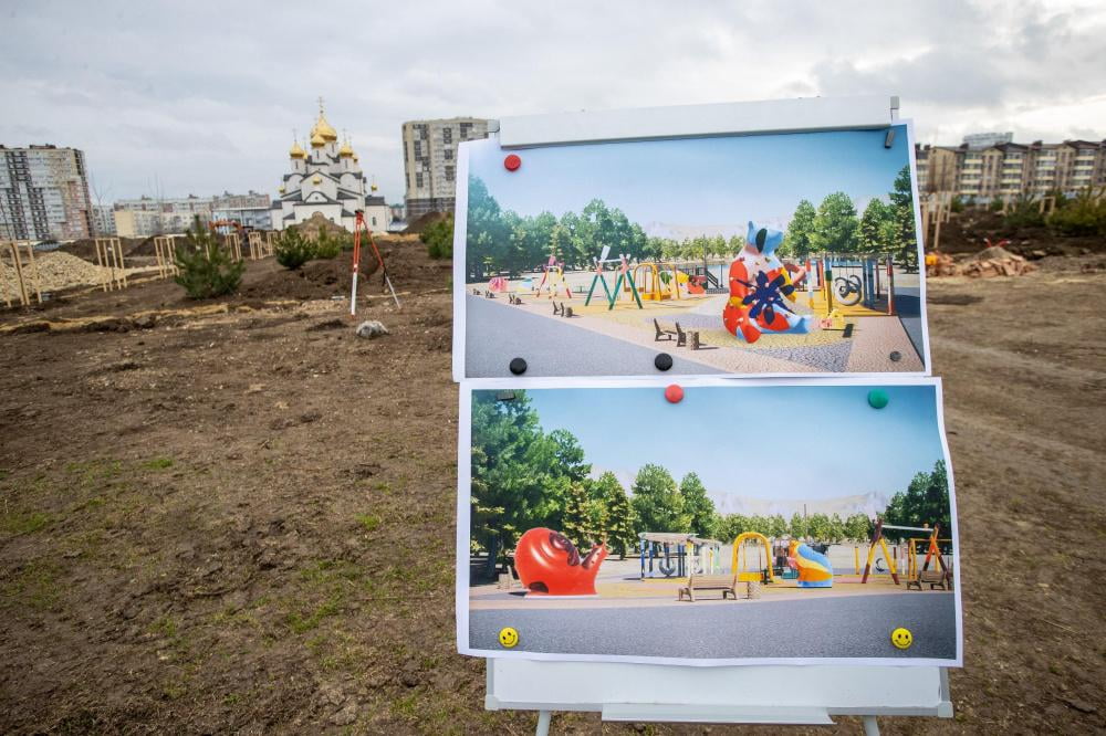 Самую большую детскую площадку в Анапе установят в Крещенском парке