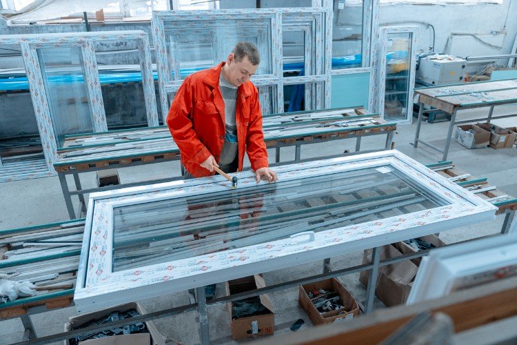 Рабочий на заводе