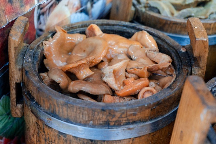 Кадка с грибами