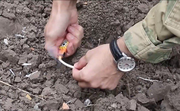 Подготовка взрывного устройства