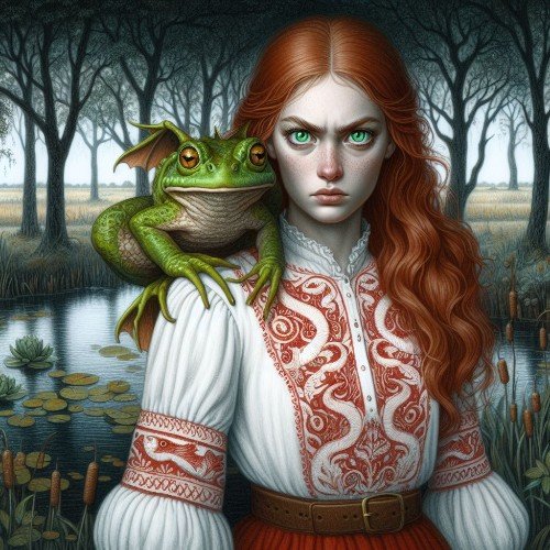 Ведьма со своим ручным гадом