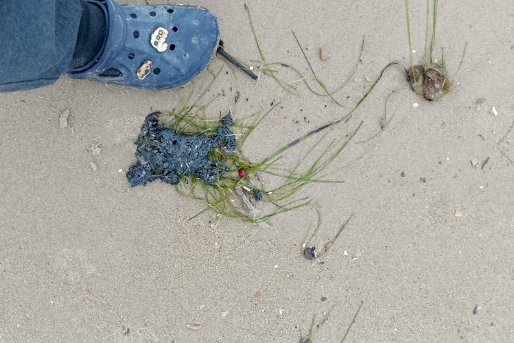 Выброс мазута на побережье