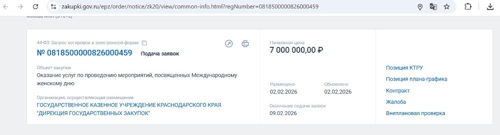 Семь миллионов рублей потратят власти Кубани на празднование 8 Марта