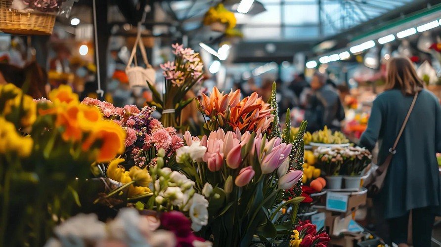 Цветы на прилавках