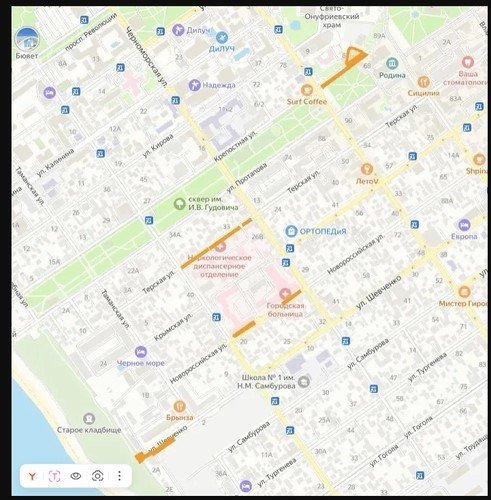 карта Анапы