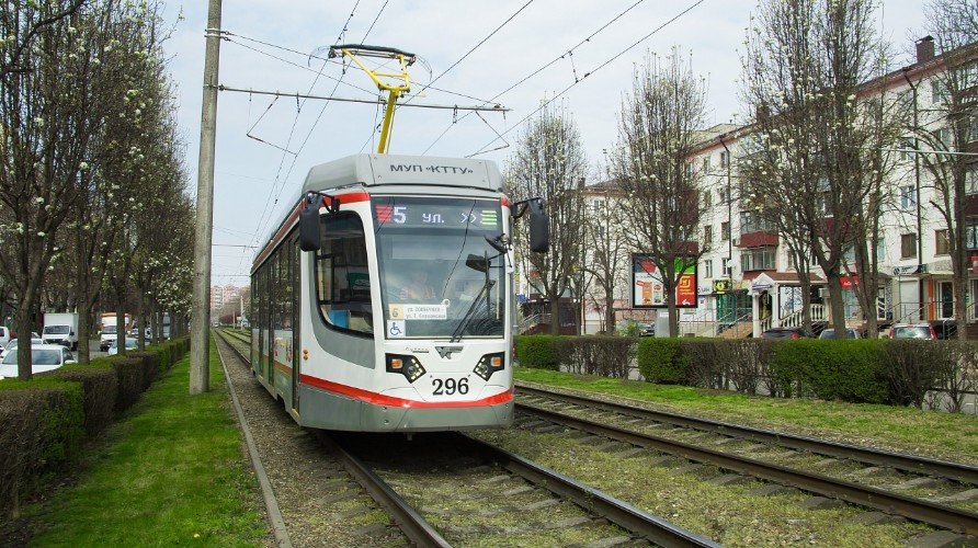 Трамвай на маршруте