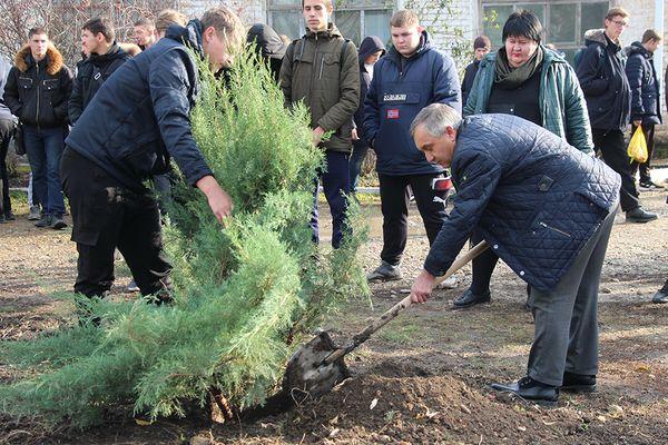 50 деревьев посадили в честь дня рождения Усть-Лабинского социально-педагогического колледжа