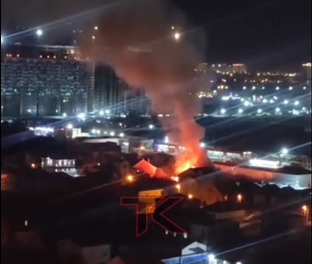 Ночью на севере Краснодара тушили крупный пожар