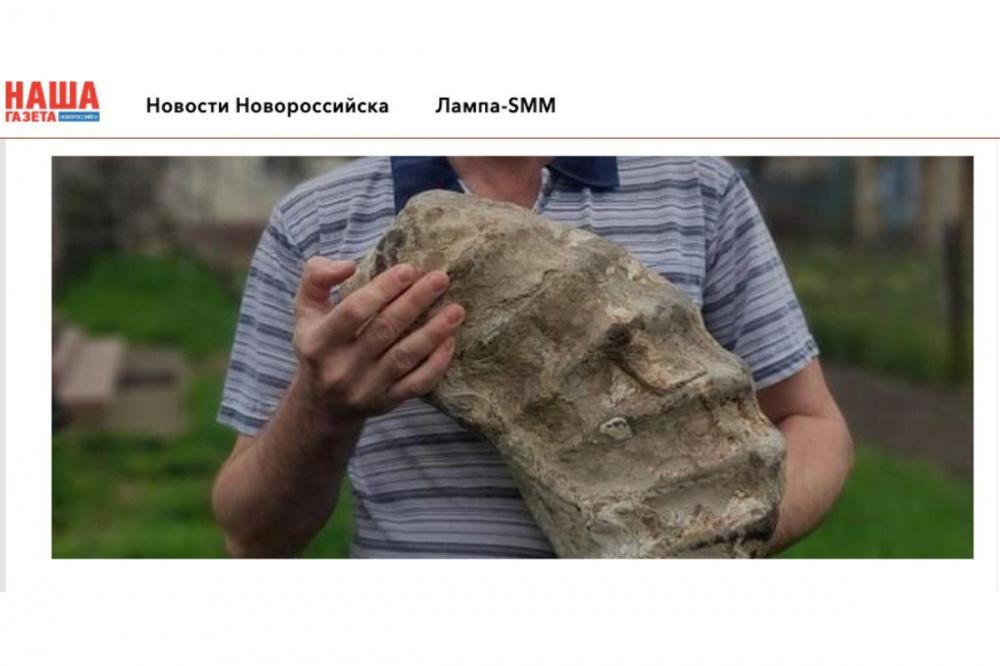 Гигантскую древнюю раковину нашли в Новороссийске