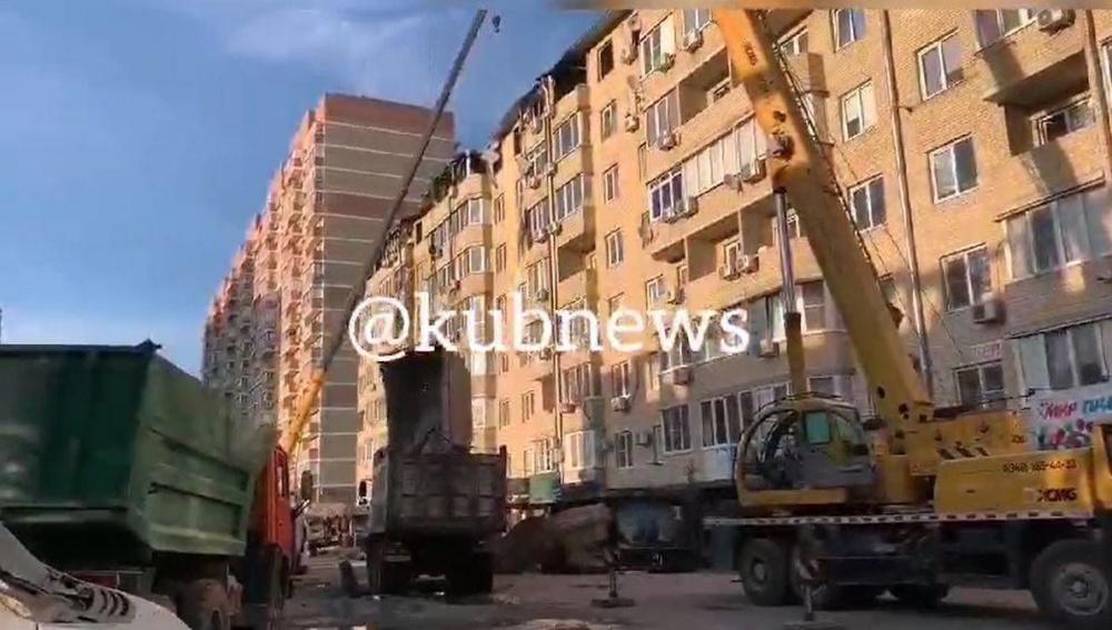 Разбор сгоревших конструкций 8-этажного дома в Краснодаре завершат к выходным