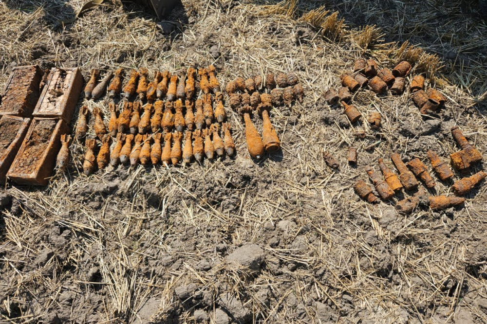 Более 800 боеприпасов нашли при раскопках и на полях в Крымском районе Кубани