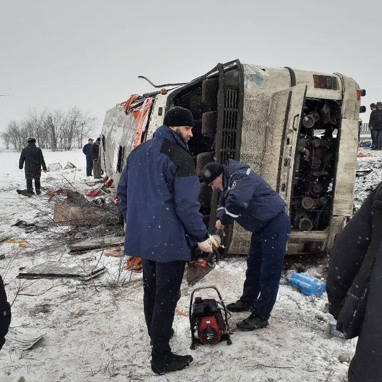 Два человека погибли и 14 пострадали в ДТП с пассажирским автобусом Краснодар – Махачкала