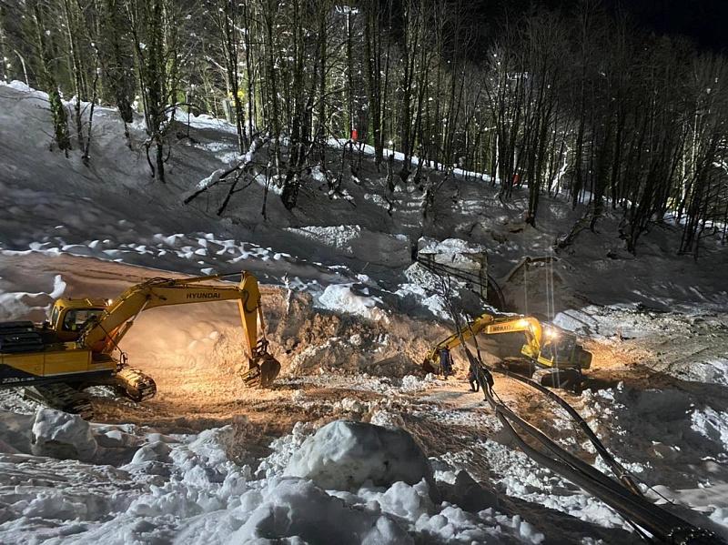 В горах Сочи восстановили водоснабжение после схода лавины