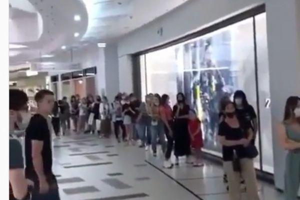 Краснодарцы устроили «пробки» в торговых центрах 21 июня 2020
