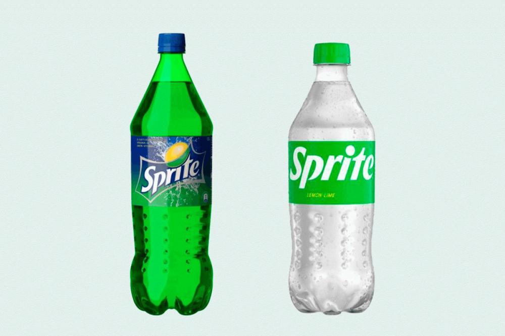 Sprite отказался от зеленых бутылок