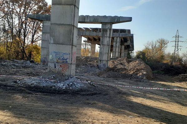Демонтаж моста в поселке Западный, Тихорецкий район
