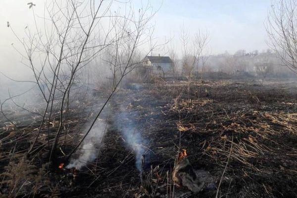 Выгоревшее поле после пожара в Усть-Лабинском районе
