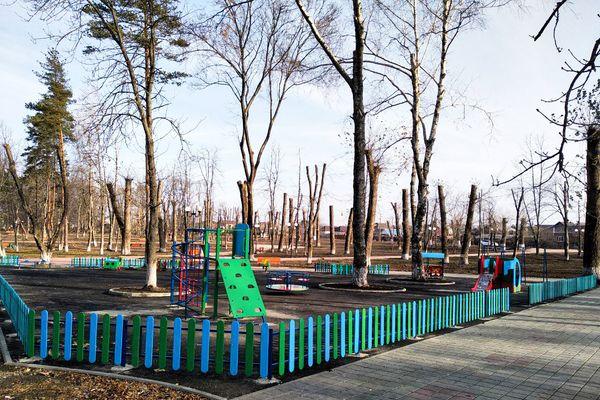 Облагороженный Комсомольский парк в Динской