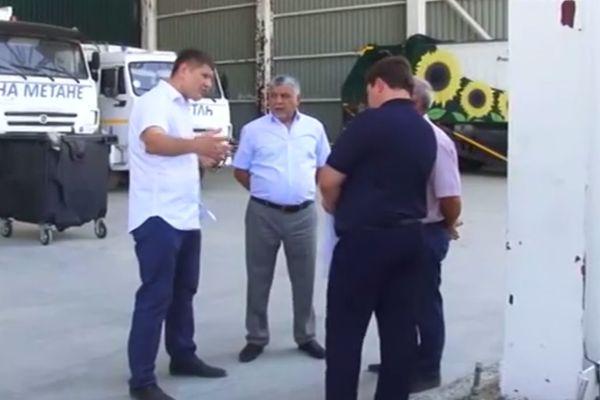 Андрей Алексеенко на открытии мусорного полигона