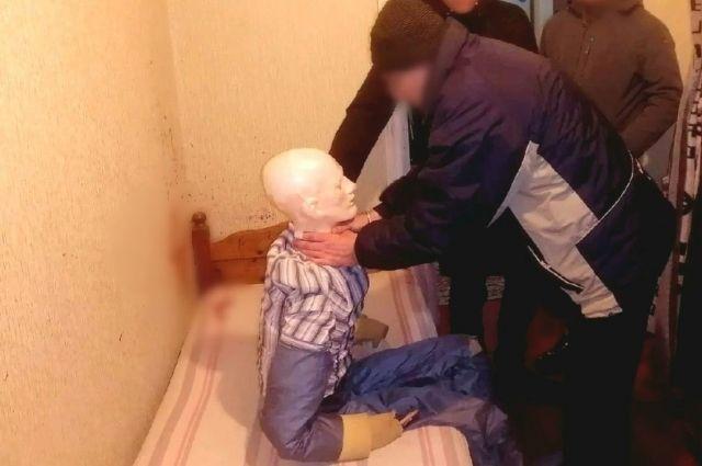 Во время следственного эксперимента.