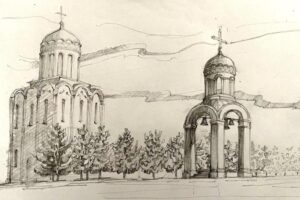 Звонницу напротив храма в хуторе Аргатов на Кубани планируют достроить к сентябрю