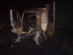 В крупной аварии под Усть-Лабинском сгорели два авто