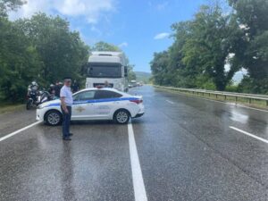 Автомобильное движение  в Джубге восстановлено
