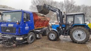 Спецтехника Анапы вышла на федеральную дорогу А-290 «Новороссийск-Керчь» и городские улицы