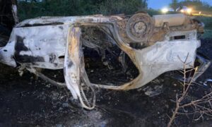 Житель Кубани сгорел в своей иномарке